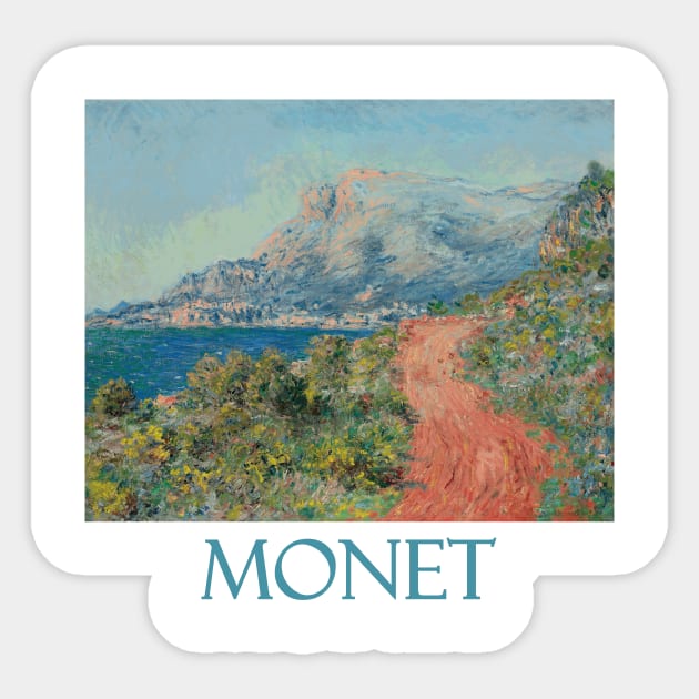 La Route Rouge pres de Menton by Claude Monet Sticker by Naves